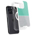 Teal and Grey Stripes iPhone 16 Pro MagSafe Case